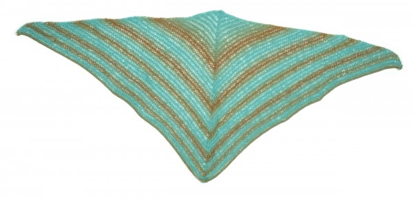 Drop stitch triangular shawl