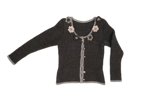 Country inspired jacket with felted flowers