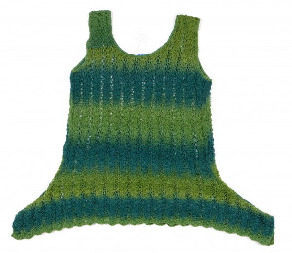 Tunic with side slites and open stitch work