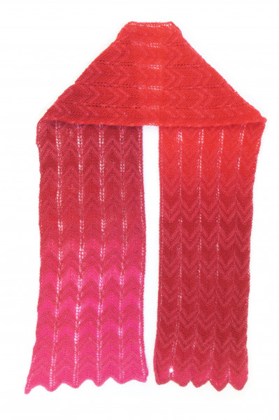 Roter Zick Zack Schal by SCHOPPEL DESIGN